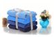 Набір рушників Hobby 4шт RAINBOW Mavi 50*90 синій, Набір з різних кольорів