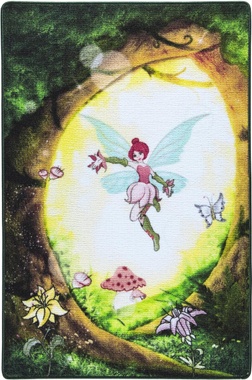 Килим в дитячу кімнату Confetti Fairy Forest Yesil 100x150, Зелений