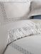 Постільна білизна Dantela Vita сатин з вишивкою - Misra, Євро, 240х260 см., 200х220 см., 1, 50х70 см., 4