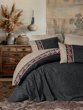 Комплект постільної білизни Cotton box YAMKA BEJ, Євро, 240х260 см., 200х220 см., 1, 50х70 см., 2