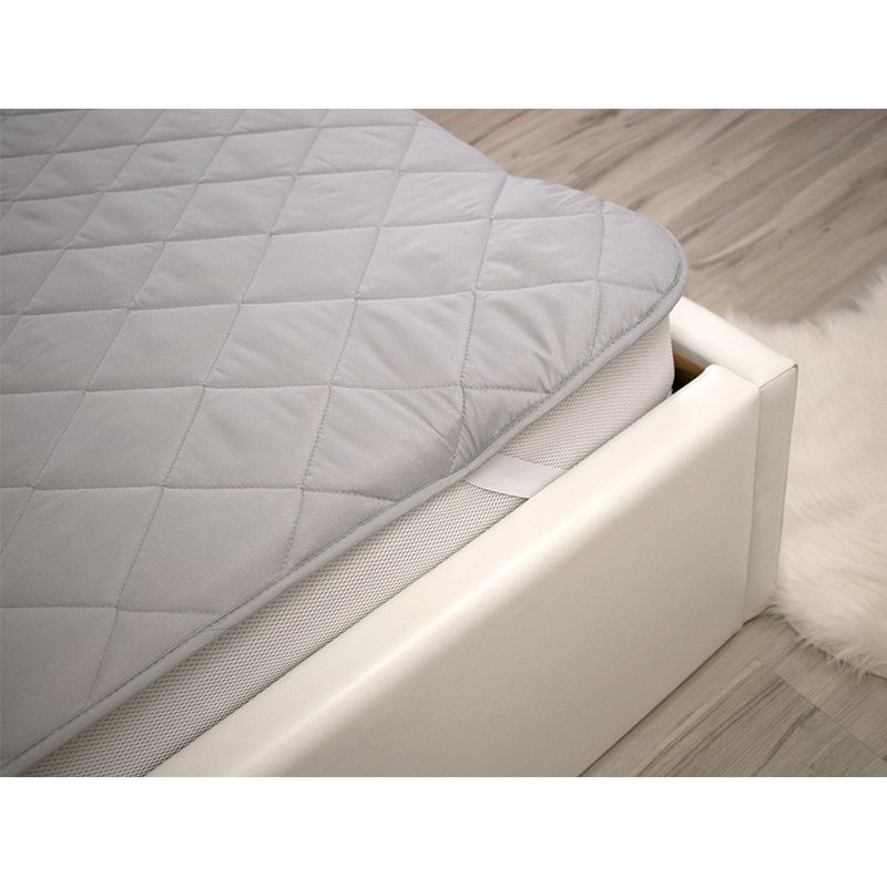Наматрацник РУНО на резинці  Grey White стьобаний, Білий, 120х190 см., Стьобаний