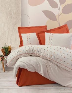 Комплект постільної білизни Cotton box JOLI KIREMIT, Євро, 240х260 см., 200х220 см., 1, 50х70 см., 4