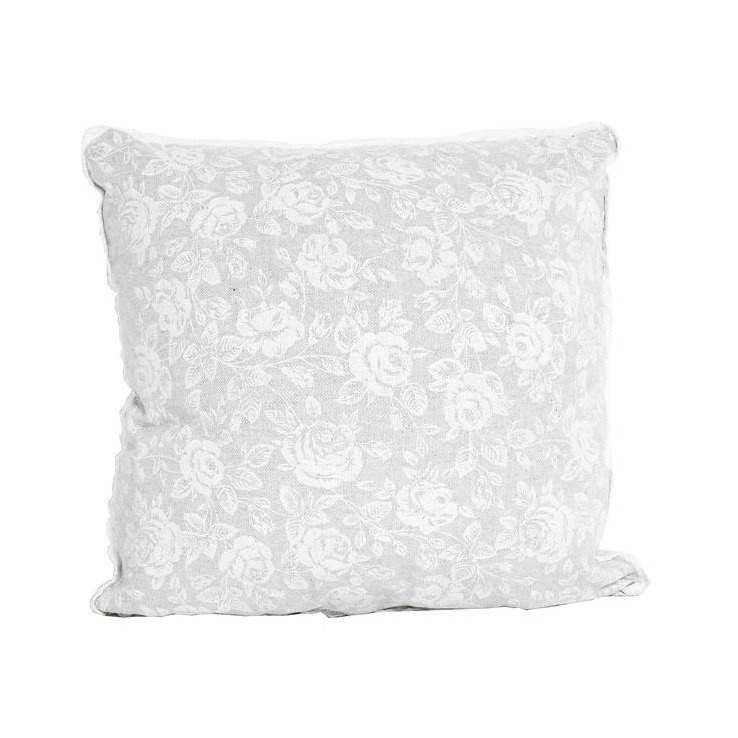 Подушка Прованс white Rose з мережкою 40х40 см.