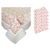 Скатертина Прованс Rosettes з кантом та мережкою, Рожевий, 140х140 см., Квадратні