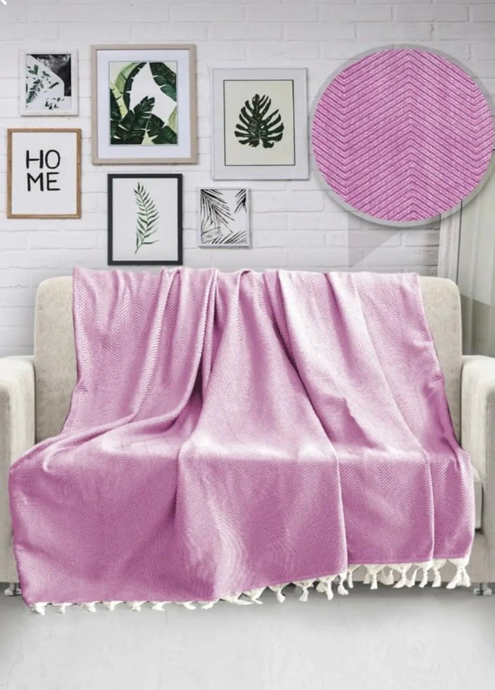 Покривало-піке Diva Waves Pink, 168х230 см., Полуторний