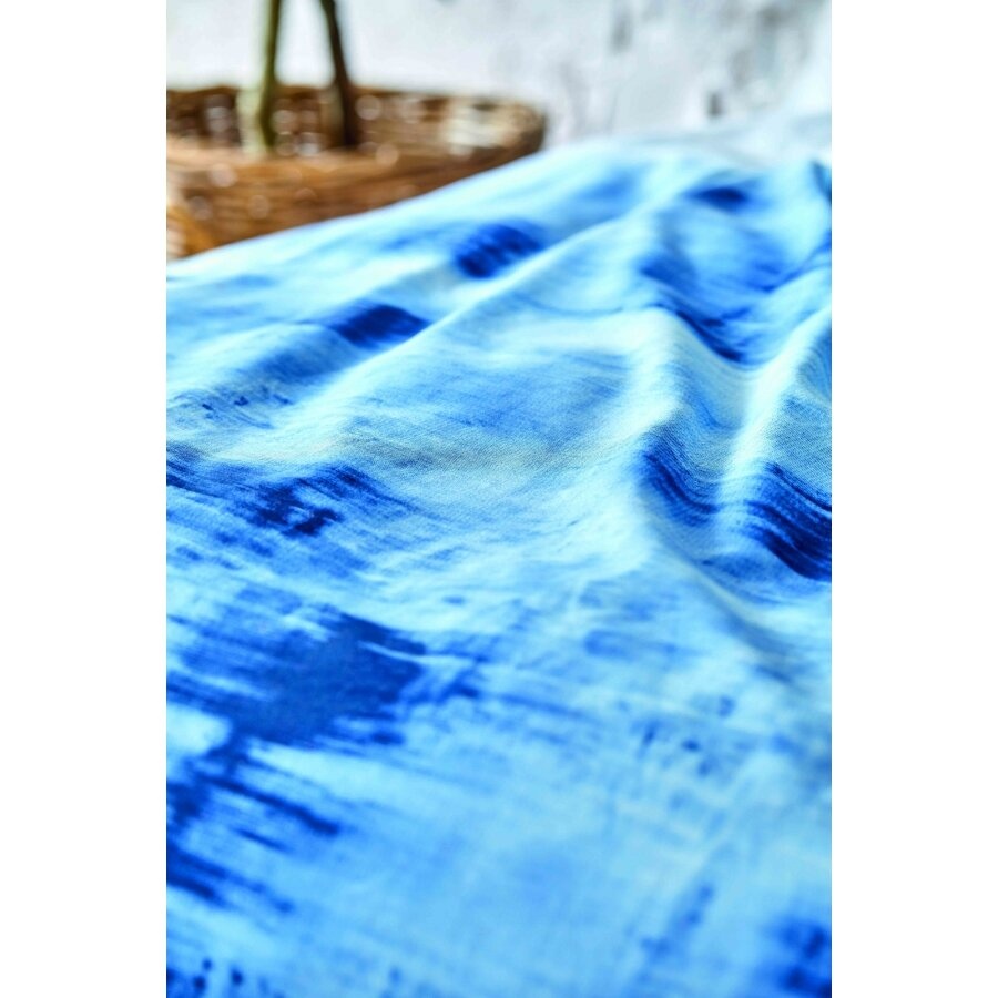 Постільна білизна Karaca Home ранфорс - Batis mavi 2020-2 блакитний, Євро, 240х260 см., 200х220 см., 1, 50х70 см., 4