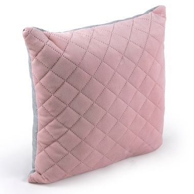 Подушка декоративна РУНО Pink and Grey ромб, Рожевий, 40х40 см.