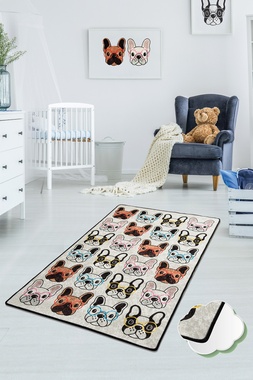 Детский коврик Chilai Home DOGS 100х160 см., Черно-белый