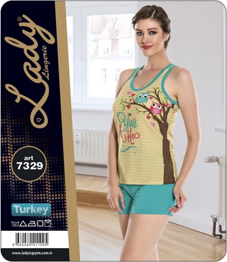 Комплект одежды Lady Lingerie МОДЕЛЬ 7329, Бирюзовый, M