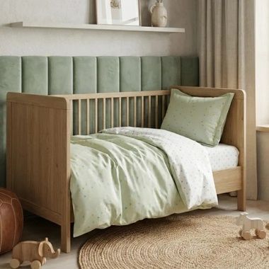 Дитяча постільна білизна в ліжечко Viluta Brushed Warm Cotton W-9, М'ятний