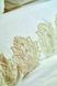 Постільна білизна Karaca Home ранфорс Daniella gold золотий з гіпюром, Євро, 240х260 см., 200х220 см., 1, 50х70 см., 4