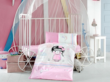 Постельное белье в кроватку Clasy Ariel, Розовый