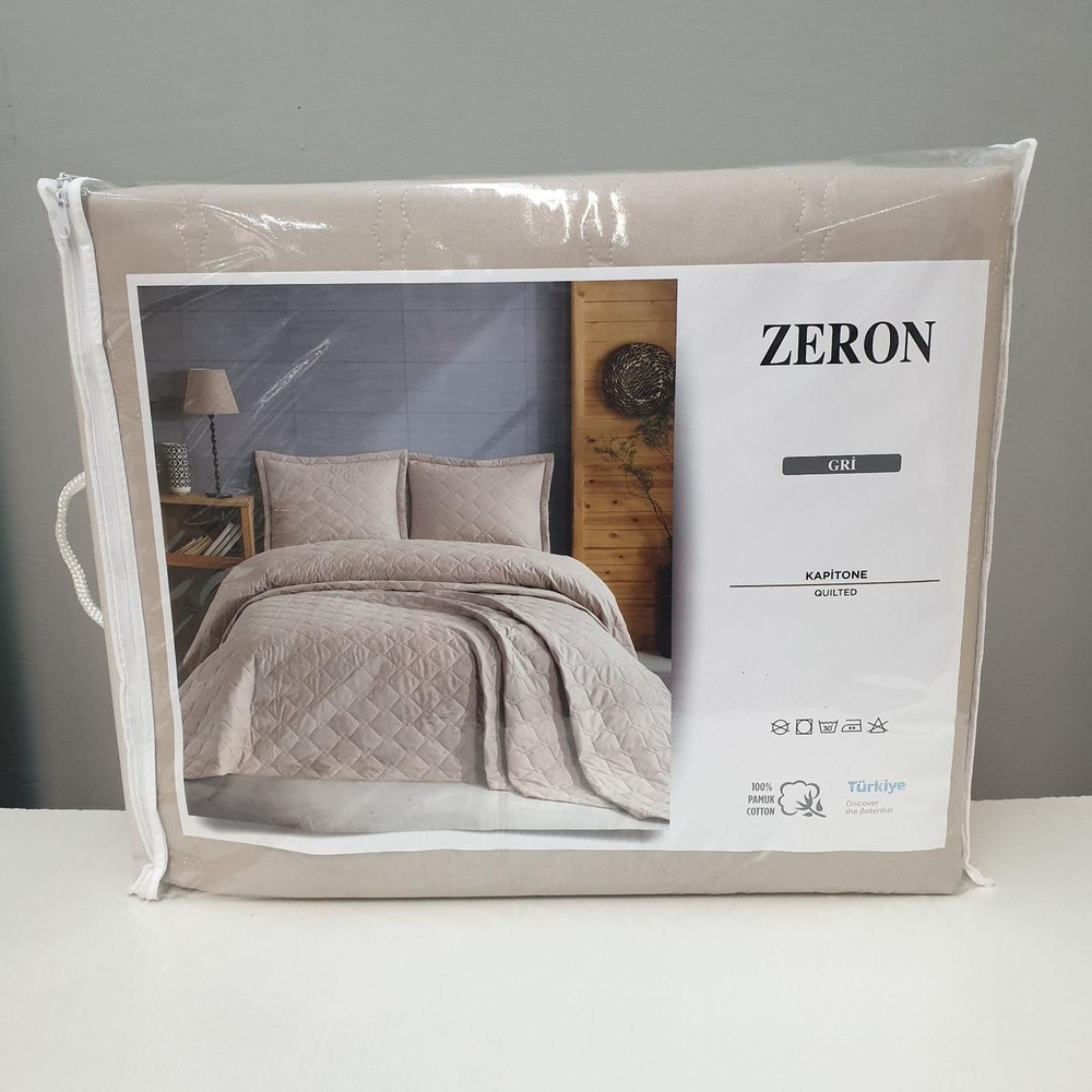 Покривала ZERON ZIKZAK ACIK CRI, 240х260 см., Двоспальний, Двоспальний євро, 50х70 см., 2
