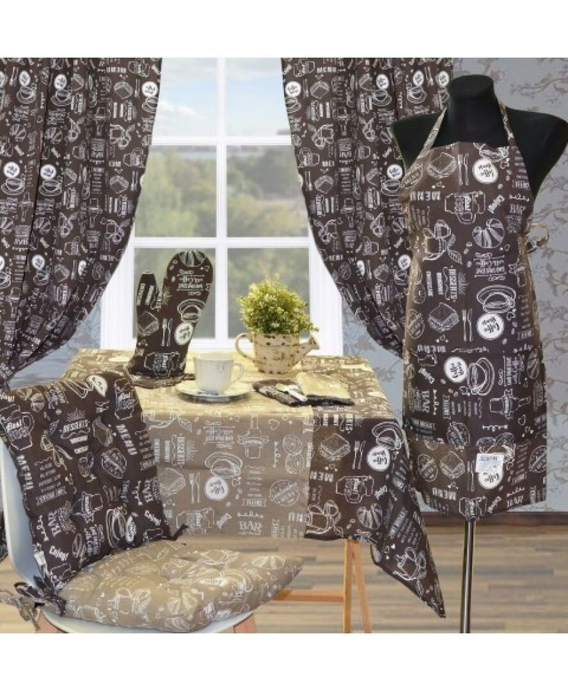 Скатертина Прованс BROWN Breakfast, Коричневий, 136х220 см., Прямокутні
