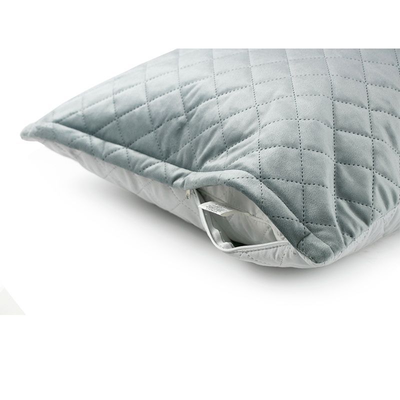 Чохол на подушку РУНО Dark Grey ромб, Сірий, 50х70 см.