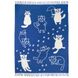 Плед Vladi жаккард "Cats" 140*200 синій, 140х200 см.