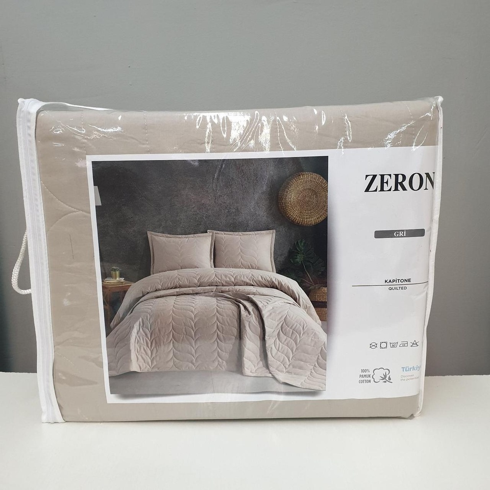 Покривала ZERON YAPRAK ACIK CRI, 240х260 см., Двоспальний, Двоспальний євро, 50х70 см., 2