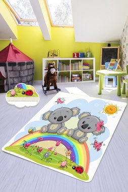 Дитячий килимок Chilai Home RAINBOW ELEPHANTS 100х160 см., Зелений