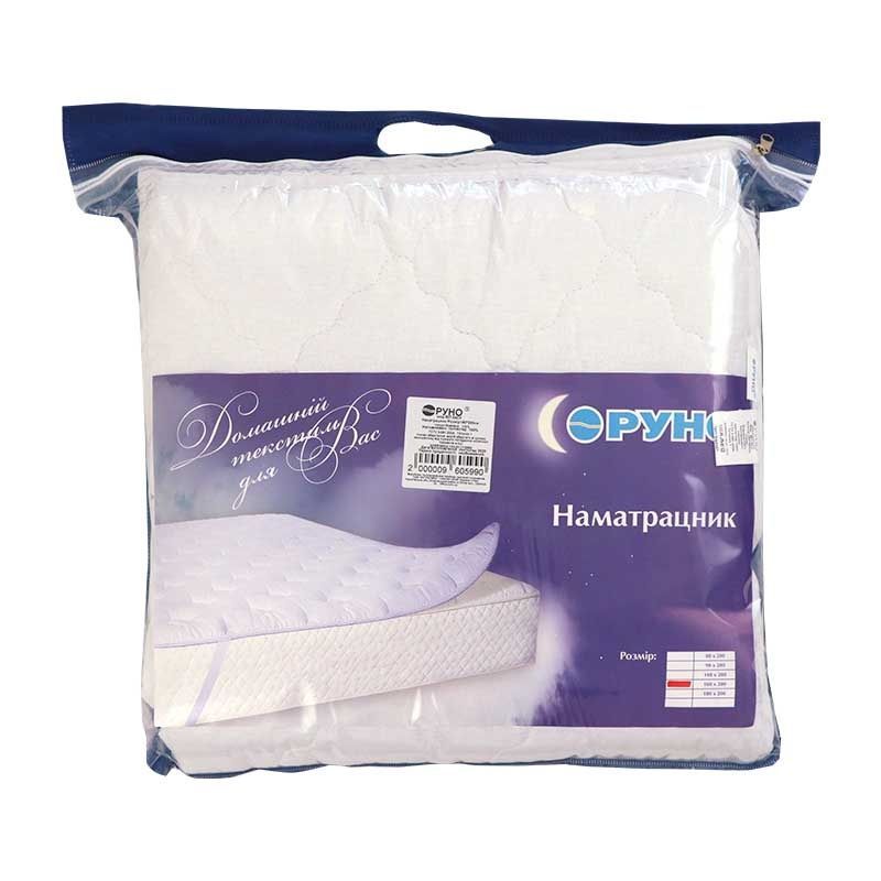 Наматрацник РУНО на резинці  Protect, Білий, 120х190 см., Стьобаний