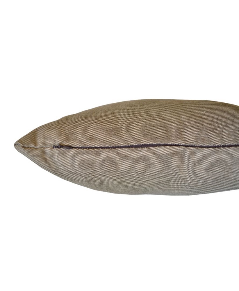 Подушка Прованс декоративна Camel зі шкіряним хлястиком, Капучіно, 45х45 см.