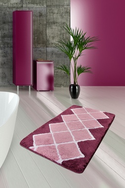 Килимок для ванни Chilai Home HAVANA MOR 60х100 см., Темно-рожевий