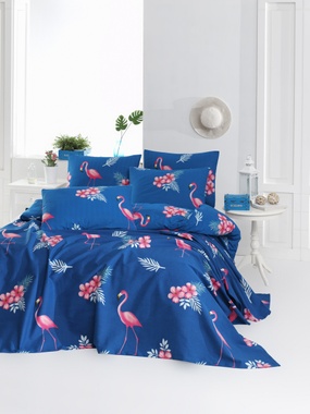 Покривало піке Lotus Home Perfect - Flamingo блакитний, 200х235 см., Двоспальний, Двоспальний євро