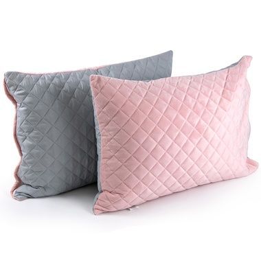 Чохол на подушку РУНО Pink and Grey ромб, Рожевий, 50х70 см.