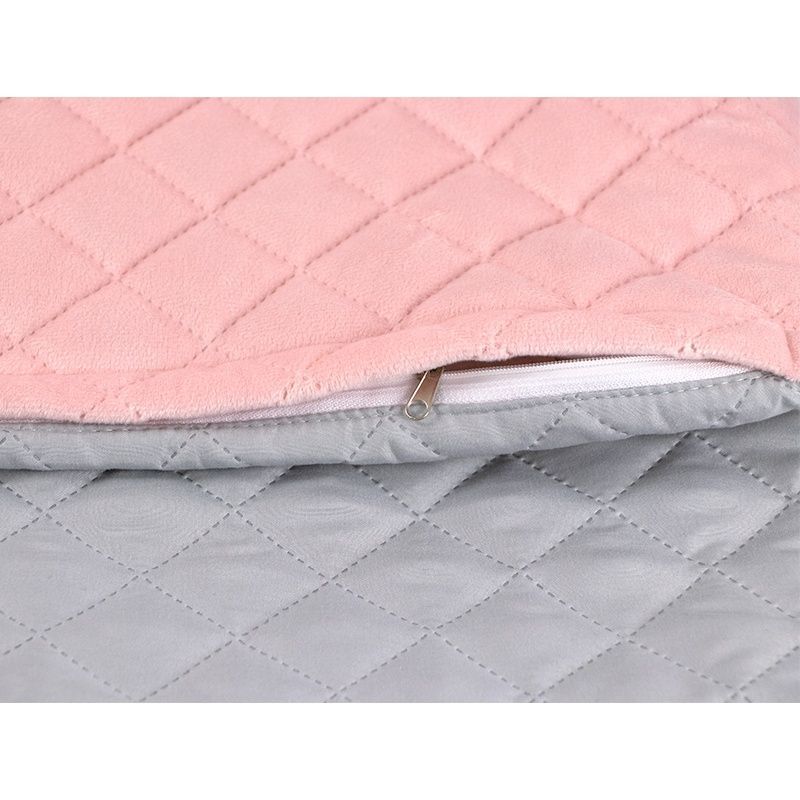 Чохол на подушку РУНО Pink and Grey ромб, Рожевий, 50х70 см.