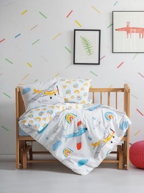 Дитяча постільна білизна в ліжечко Cotton box Sky Mavi, Білий