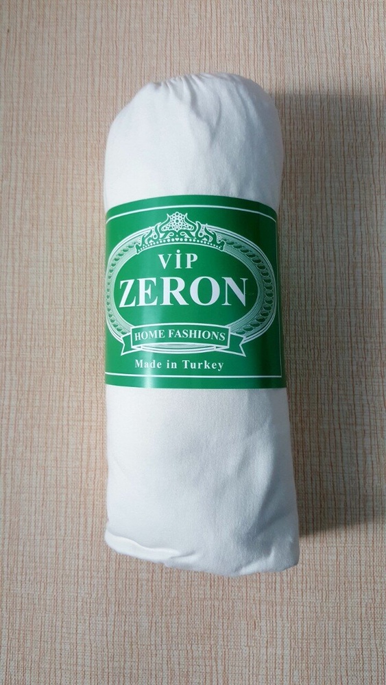 Простирадло на гумці Zeron трикотажне біле, Білий, 90х200 см.