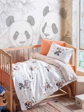 Дитяча постільна білизна в ліжечко Cotton box Musico Oranj, Білий