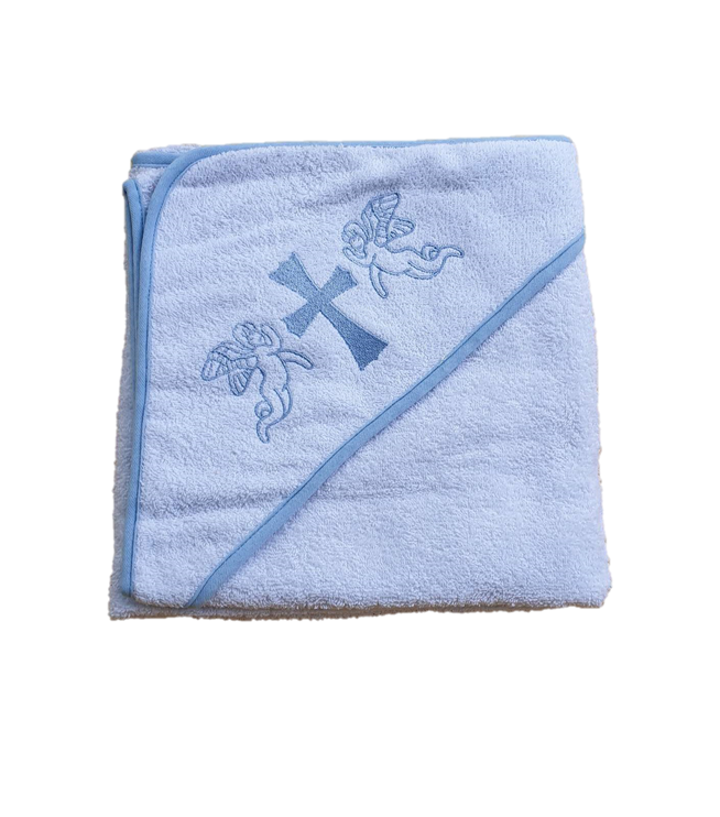 Рушник для хрещення з куточком 92 * 92 Zeron Блакитний, Білий