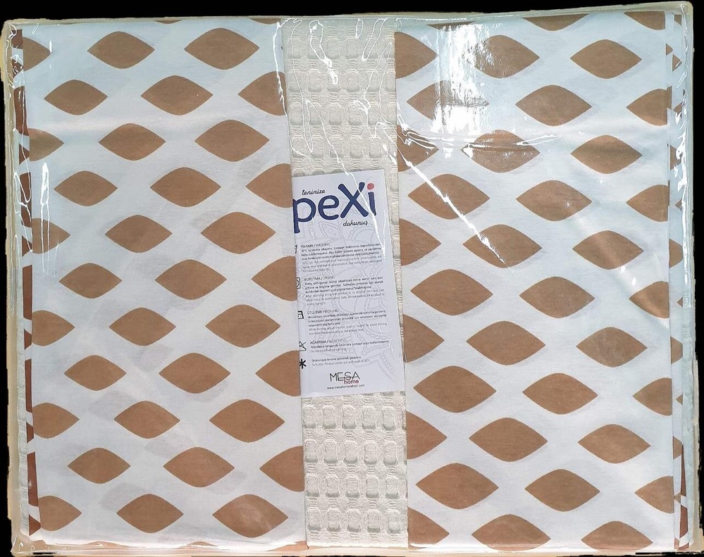 Літня постільна білизна піке Ipexi Ранфорс Pike Set ПВХ упаковка Кремовий, Євро, 240х260 см., 200х240 см., 1, 50х70 см., 2