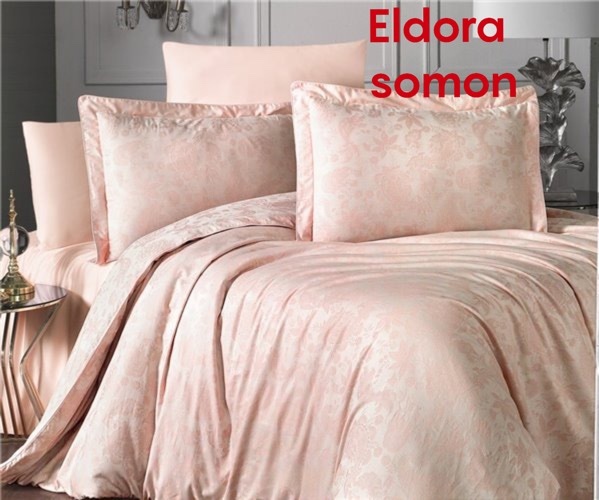 Постільна білизна Altinbasak eldora somon, Євро, 240х260 см., 200х220 см., 1, 50х70 см., 4