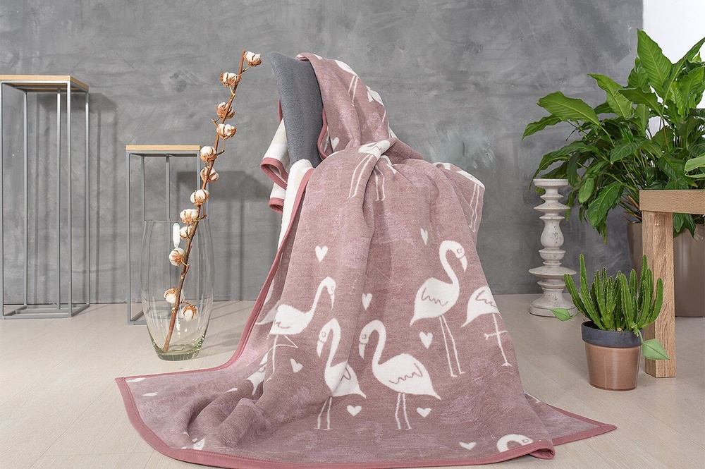Покривало-Плед IDEIA KASSANDRA Flamingo taupe, 150х200 см., Полуторний