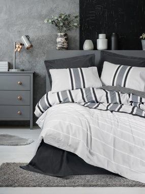 Постільна білизна Cotton box NOBBY ANTRASIT, Євро, 240х260 см., 200х220 см., 1, 50х70 см., 2