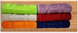 Рушники бамбукові сауна 100 * 150 6 шт Zeron Набір з різних кольорів, Набір з різних кольорів