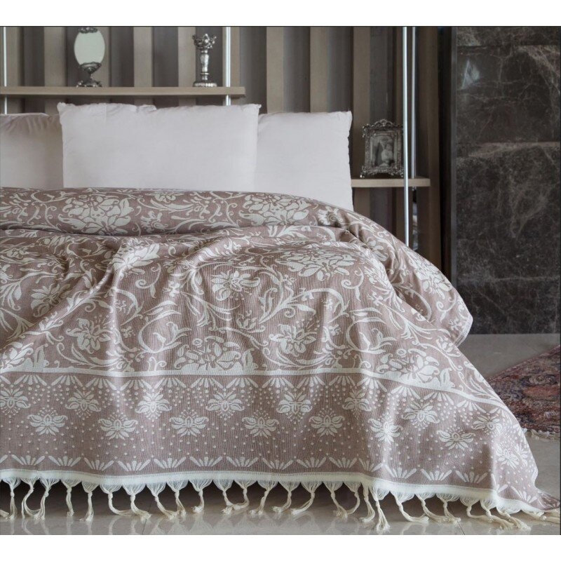 Покривало Irya - Alisson beige бежевий, 240х250 см., Двоспальний, Двоспальний євро