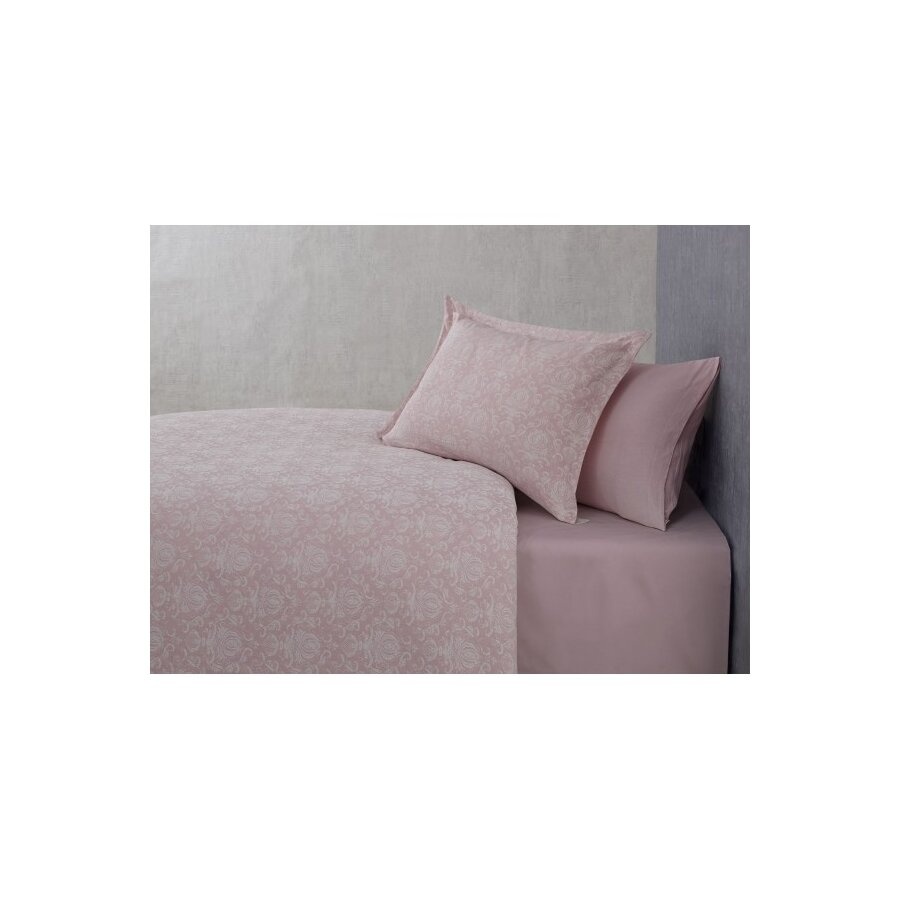 Постільна білизна Buldans - Blair gul kurusu рожеве, Євро, 240х260 см., 200х220 см., 1, 50х70 см., 4