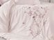 Постільна білизна Dantela Vita сатин з вишивкою - Butterfly 3D pudra пудра, Євро, 240х260 см., 200х220 см., 1, 50х70 см., 4