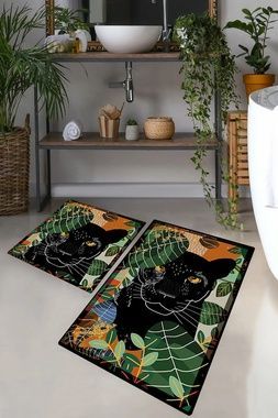 Килимки для ванної кімнати Chilai Home SCHWARZ DJT 2Lİ , Чорний