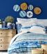 Постільна білизна Karaca Home ранфорс - Nalini mavi 2019-2 блакитний, Полуторний, 180х240 см., 160х220 см., 1, 50х70 см., 1