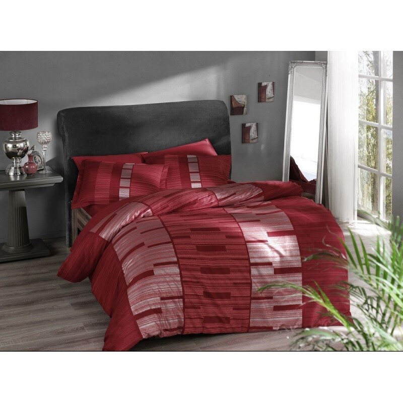 Постільна білизна Pierre Cardin - Velvet червоний, Євро, 240х260 см., 200х220 см., 1, 50х70 см., 4