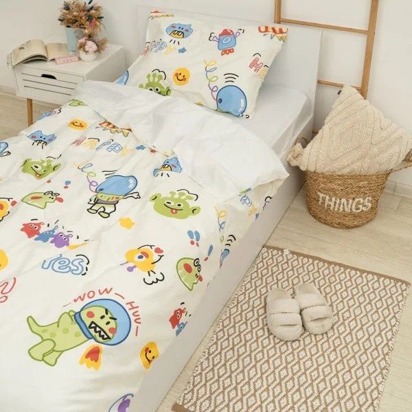 Постільна білизна підліткова Viluta Сатин Twill 730, Полуторний, 150х220 см., 143х210 см., 1, 50х70 см., 1
