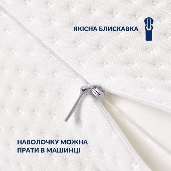 Подушка ортопедична ErgoRoll IDEIA 40х15х15 см. з ефектом пам'яті ВАЛИК, Білий, 15х40 см., 345 г.