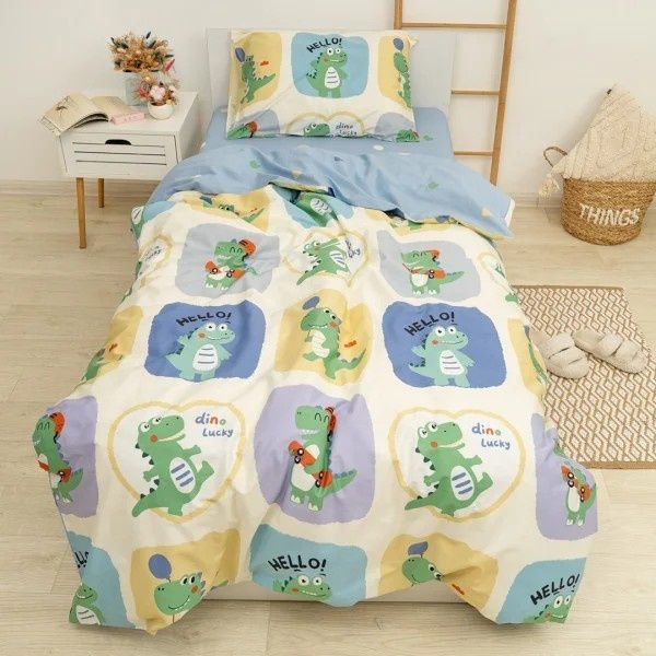 Постільна білизна підліткова Viluta Сатин Twill 732, Полуторний, 150х220 см., 143х210 см., 1, 50х70 см., 1