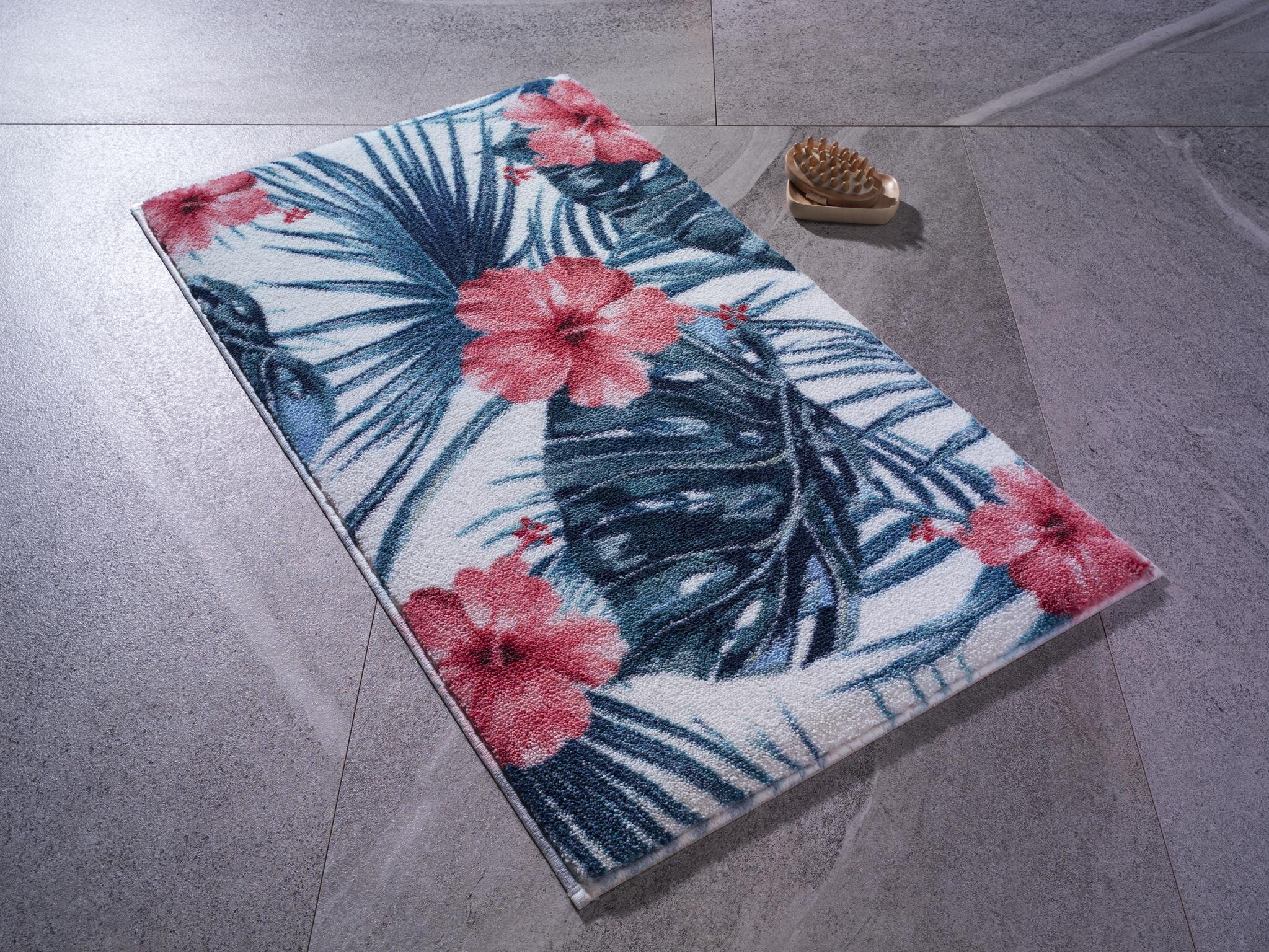 Килимок для ванни Confetti Hibiscus Mercan 80*140