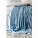 Набір постільна білизна з пледом Karaca Home - Trella mavi 2020-1 синій, Євро, 240х260 см., 200х220 см., 1, 50х70 см., 2, Плед в`язанний 200*220 см - 100% акрил
