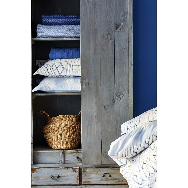 Постільна білизна Karaca Home - Felinda mavi 2019-2 блакитний піку, Євро, 240х260 см., 220х230 см., 50х70 см., 2