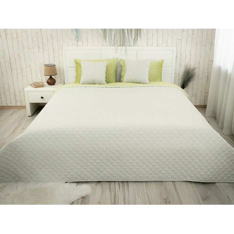 Покривало стьобане Руно Olive Green ромб